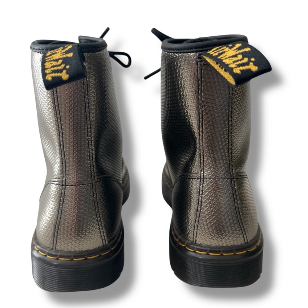 Dr Martens Zavala Metallic Alumix Hex Platform Combat Boots Size 8 - Picture 2 of 11